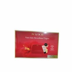 NUXE TROUSSE EN VELOURS +CREME JOUR PEAUX SECHES A TRES SECHES+ CREME MAINS & ONGLES 50ML OFFERTS