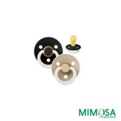 BIBS 2 SUCETTE BLACK GLOW-VANILLA GLOW 0-6MOIS
