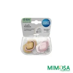 CANPOL BABIES 02 SUCETTE LIGHT TOUCH SYMETRIQUE GOLD PINK 0-6M/6-18M