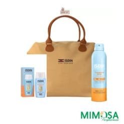 ISDIN SPRAY SOLAIRE ADULTE SPF 50+ 250ML+ECRAN SOLAIRE FUSION WATER INVISIBLE SPF50+ 50ML+SAC DE PLAGE ECRU (OFFERT)