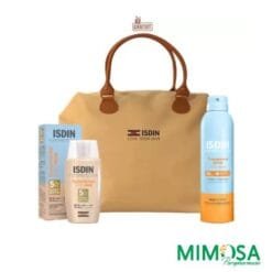 ISDIN SPRAY SOLAIRE ADULTE SPF 50+ 250ML+ECRAN SOLAIRE FUSION WATER TEINTEE LIGHTSPF50+ 50ML+SAC DE PLAGE ECRU (OFFERT)